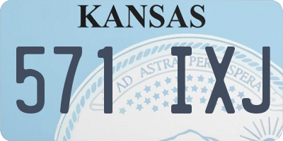KS license plate 571IXJ