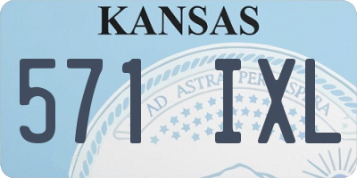 KS license plate 571IXL