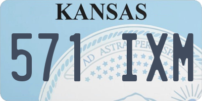 KS license plate 571IXM