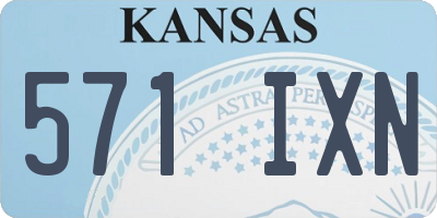 KS license plate 571IXN