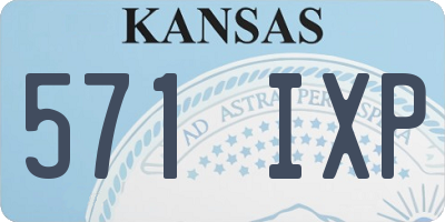 KS license plate 571IXP