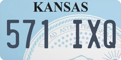 KS license plate 571IXQ