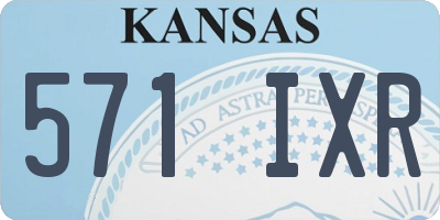 KS license plate 571IXR