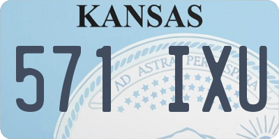 KS license plate 571IXU