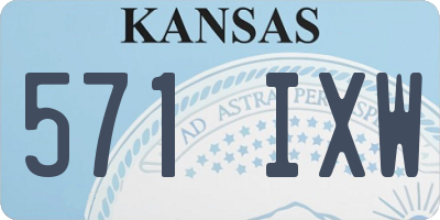KS license plate 571IXW