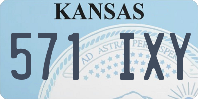KS license plate 571IXY