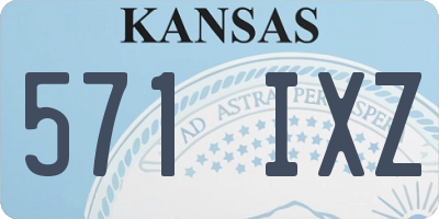 KS license plate 571IXZ