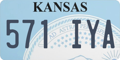 KS license plate 571IYA