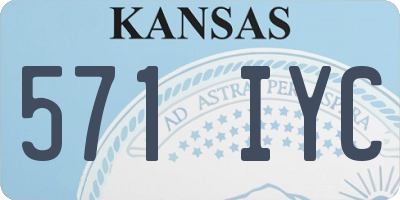 KS license plate 571IYC