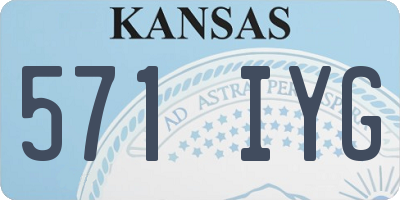 KS license plate 571IYG