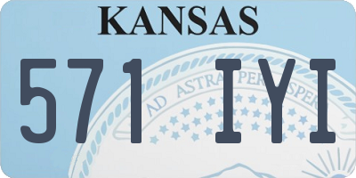 KS license plate 571IYI