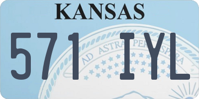 KS license plate 571IYL