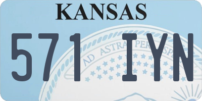 KS license plate 571IYN