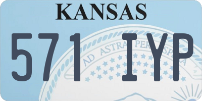 KS license plate 571IYP