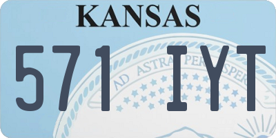 KS license plate 571IYT