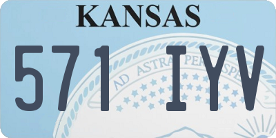 KS license plate 571IYV