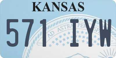 KS license plate 571IYW