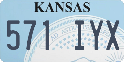 KS license plate 571IYX
