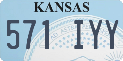 KS license plate 571IYY