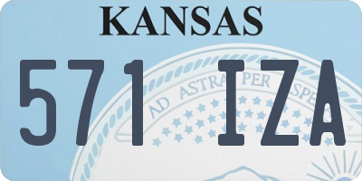 KS license plate 571IZA