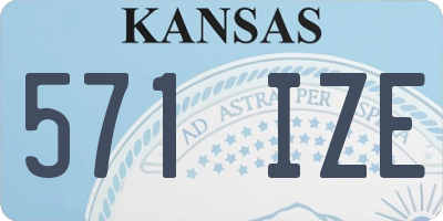 KS license plate 571IZE