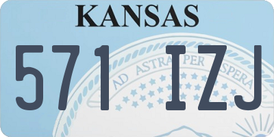 KS license plate 571IZJ