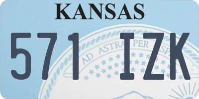 KS license plate 571IZK