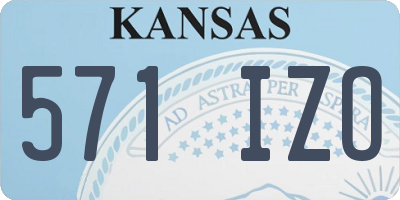 KS license plate 571IZO