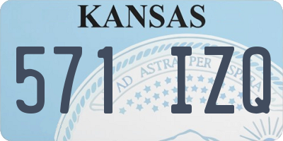 KS license plate 571IZQ