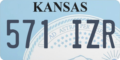 KS license plate 571IZR