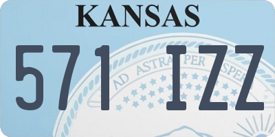 KS license plate 571IZZ