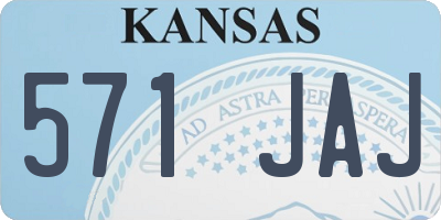 KS license plate 571JAJ