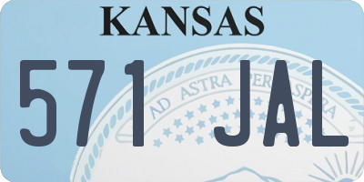 KS license plate 571JAL