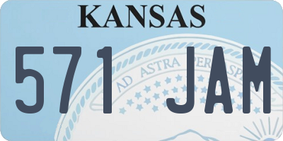 KS license plate 571JAM