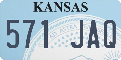 KS license plate 571JAQ
