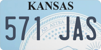 KS license plate 571JAS