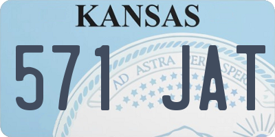 KS license plate 571JAT
