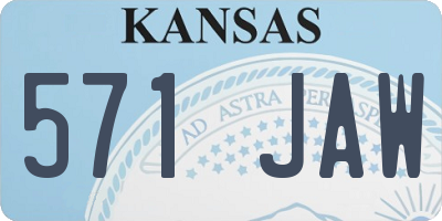 KS license plate 571JAW