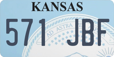 KS license plate 571JBF