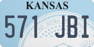 KS license plate 571JBI