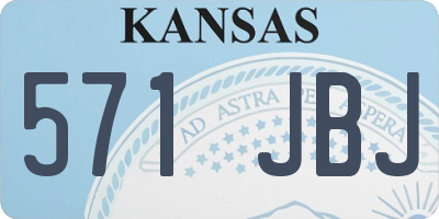 KS license plate 571JBJ