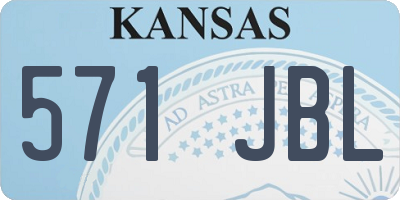 KS license plate 571JBL