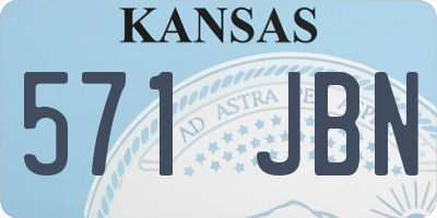 KS license plate 571JBN