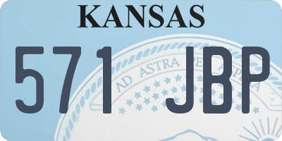 KS license plate 571JBP