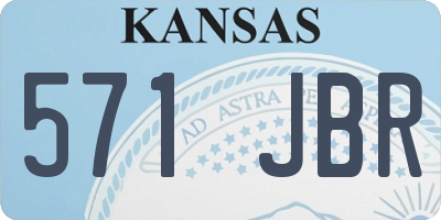 KS license plate 571JBR