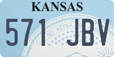 KS license plate 571JBV