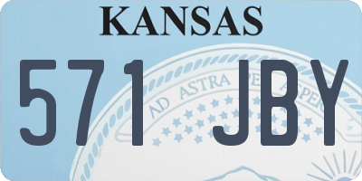 KS license plate 571JBY