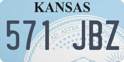 KS license plate 571JBZ