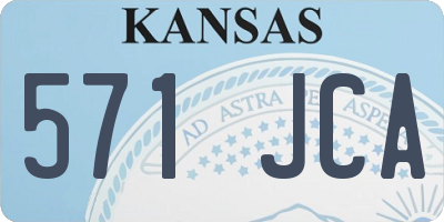 KS license plate 571JCA