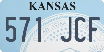 KS license plate 571JCF